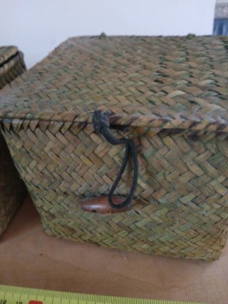 Set 2 Cesti Rattan Intrecciato
