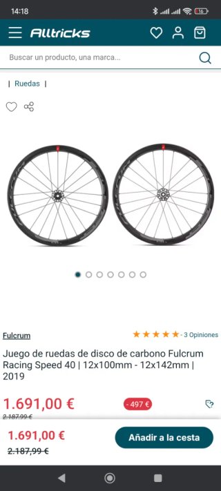 Juego Ruedas Fulcrum Speed 40 DB Disc