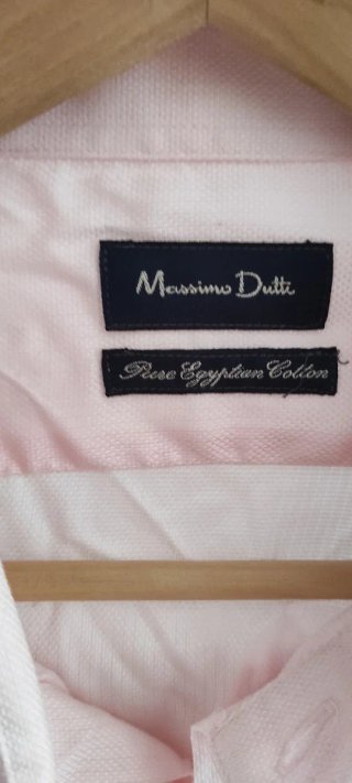 Camisa rosa manga larga Massimo Dutti