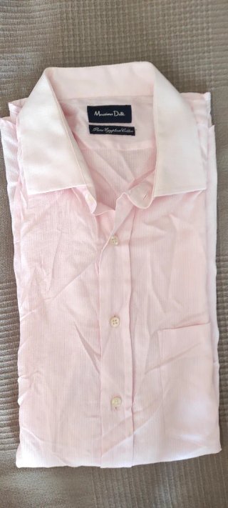 Camisa rosa manga larga Massimo Dutti