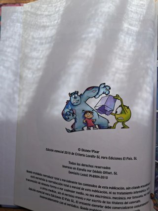 Libro infantil, Monstrous S.A. Disney Pixar