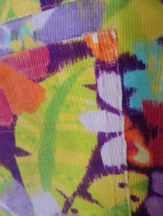 Minifalda de pana estampada