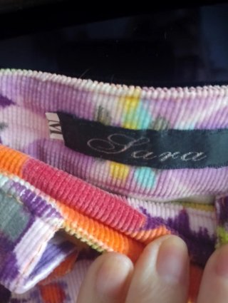 Minifalda de pana estampada