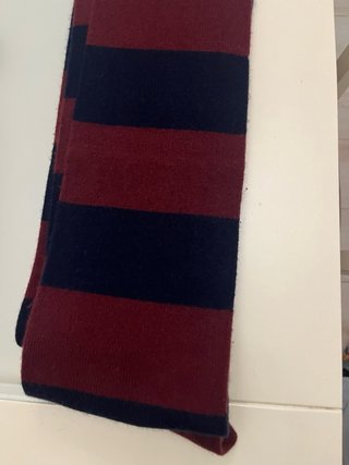 Bufanda Hackett London Rayas Rojo y Negro