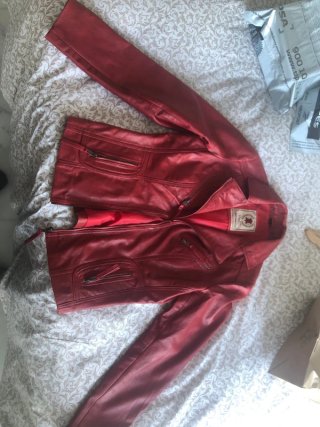 Chaqueta Heeli Piel Roja Talla L