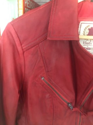 Chaqueta Heeli Piel Roja Talla L