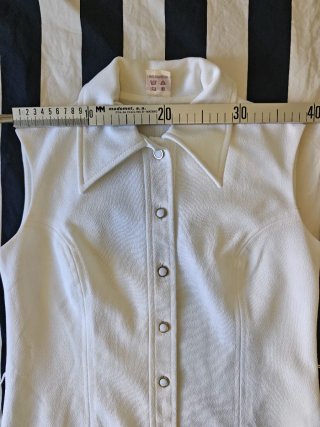 Vestido camisero blanco sin mangas