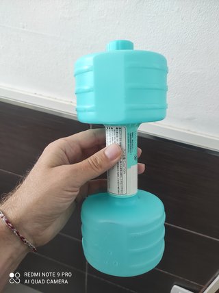 2 Pesas de agua ajustables color turquesa