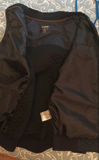 Chaqueta bomber acolchada hombre azul marino