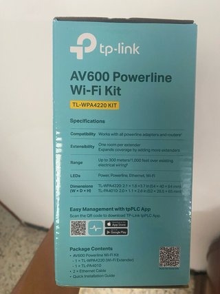 Kit PLC TP-Link AV600 Wi-Fi TL-WPA4220