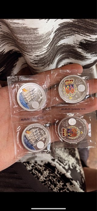 2 Monedas Plata 40 Euros 60 cada una