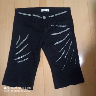 Conjunto Rockero Negro con Brillos plateados