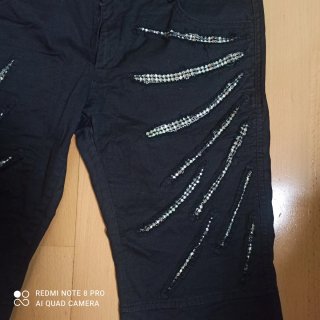 Conjunto Rockero Negro con Brillos plateados