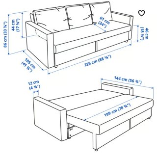 Leer bien!!!!!Sofá Cama Ikea FRIHETEN 4 Plazas Gri