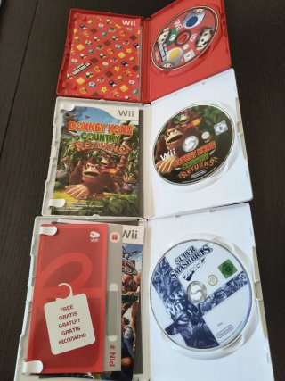 3 Juegos Wii: Donkey Kong, Smash Bros, Mario Bros
