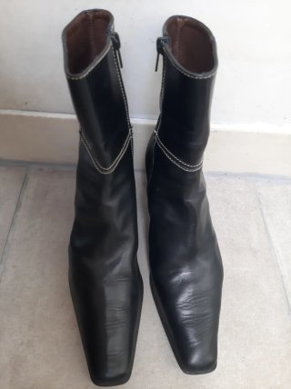 Botines negros tacón 2 puestas