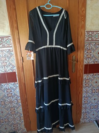 Vestido largo negro Maria de la O
