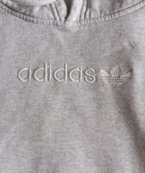 Sudadera con capucha gris vintage Adidas Originals
