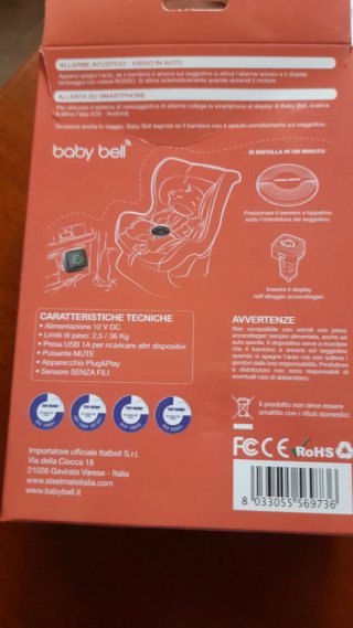 Baby Bell dispositivo antiabbandono auto
