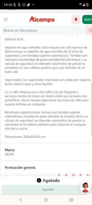 Cafetera Retro Roja Qilive