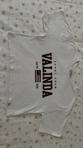 Crop Top Blanco Pull&Bear 100% Algodón XS