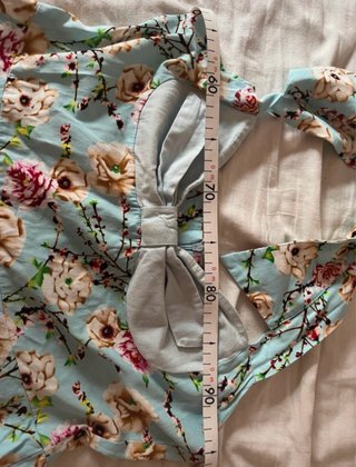 Vestido vintage flores azul y rosa