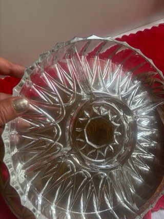 Antipastiera in vetro con vassoio in plastica dura