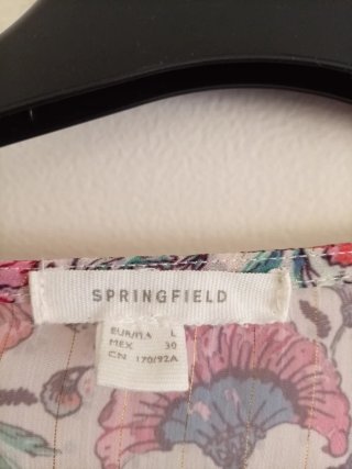Vestido Springfield flores manga corta
