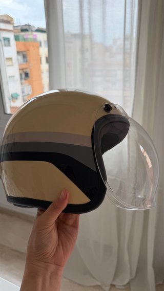 Casco Moto 130R Beige