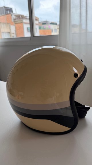 Casco Moto 130R Beige
