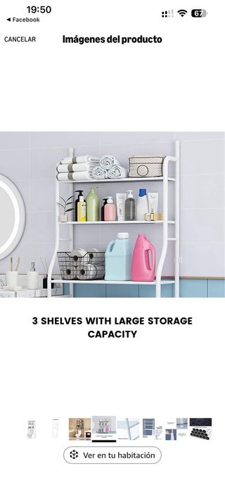 Estantería para baño sobre inodoro
