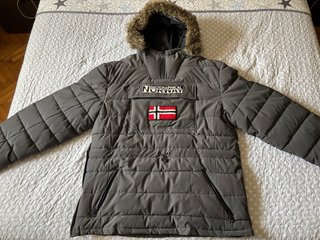 Abrigo Geographical Norway gris capucha pelo