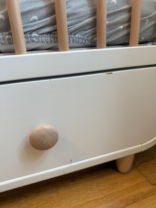 Cuna MYLLRA con cajón blanco 60x120 cm