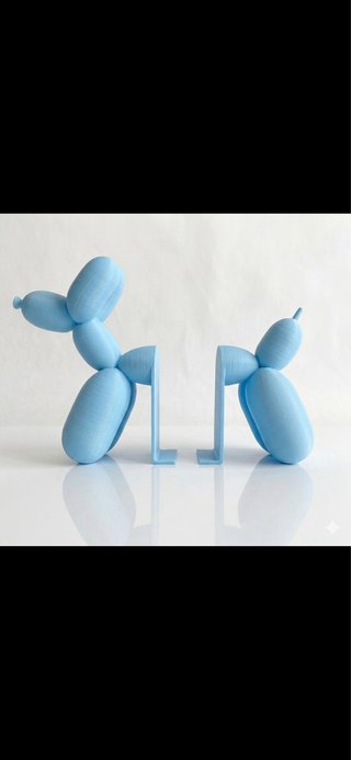 Ferma libri cane palloncino  3D