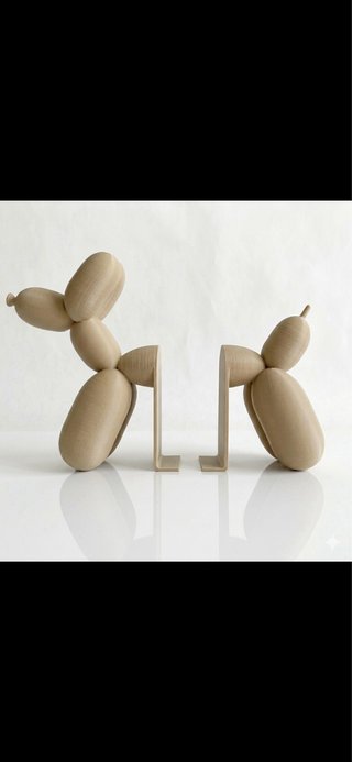 Ferma libri cane palloncino  3D