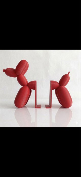 Ferma libri cane palloncino  3D