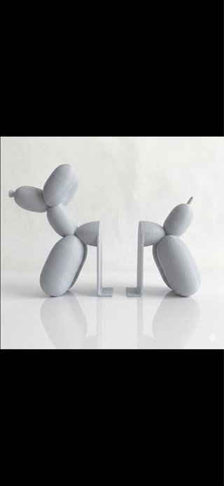 Ferma libri cane palloncino  3D