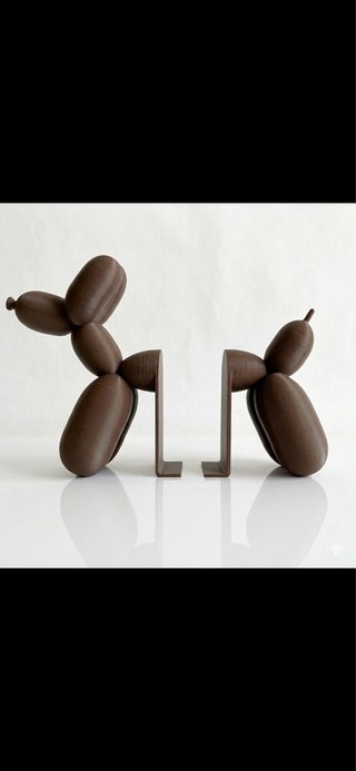 Ferma libri cane palloncino  3D