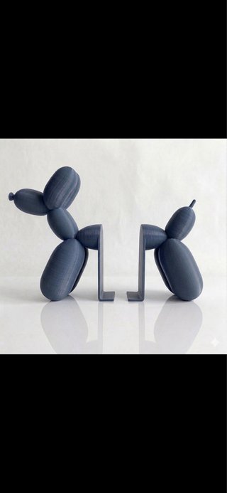 Ferma libri cane palloncino  3D