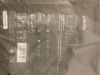 Funda almohada Derila gris/blanca