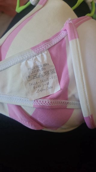 Bikini Dolores Cortés Talla 44 Rayas Rosas