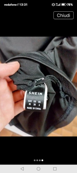 Mini abito mono spalla nero Tg M