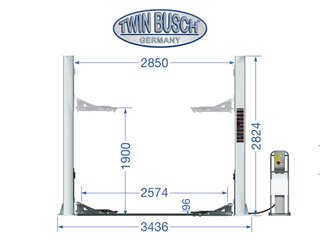 Elevador 2 columnas 4.2t Galvanizado TW242M-230-FZ