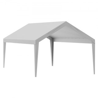 Cubierta de Carport de Reemplazo 12 x 20 pies, Refugio de Carpa Superior para Garaje, Lona Resistente al Agua y Protegida contra UV, Instalación Fácil con Bungee de Bola, Gris (Solo Cubierta Super...