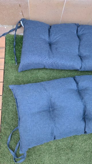 Cojín para banco exterior azul