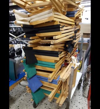 Silla Director Plegable Madera y Tela