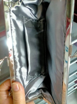 Cartera de fiesta lentejuelas plata