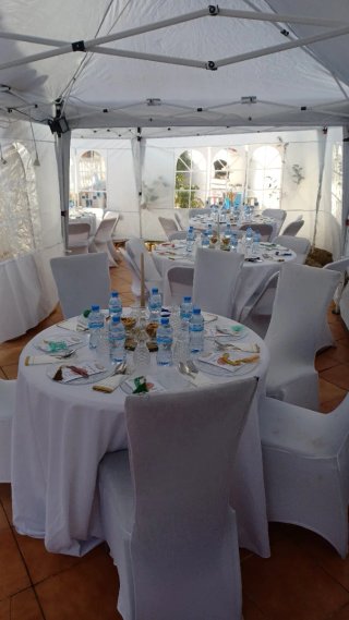 Carpa plegable blanca 3x6