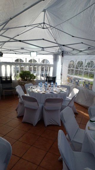 Carpa plegable blanca 3x6