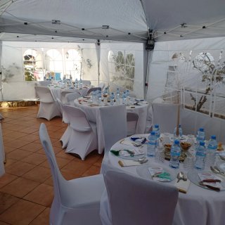 Carpa plegable blanca 3x6